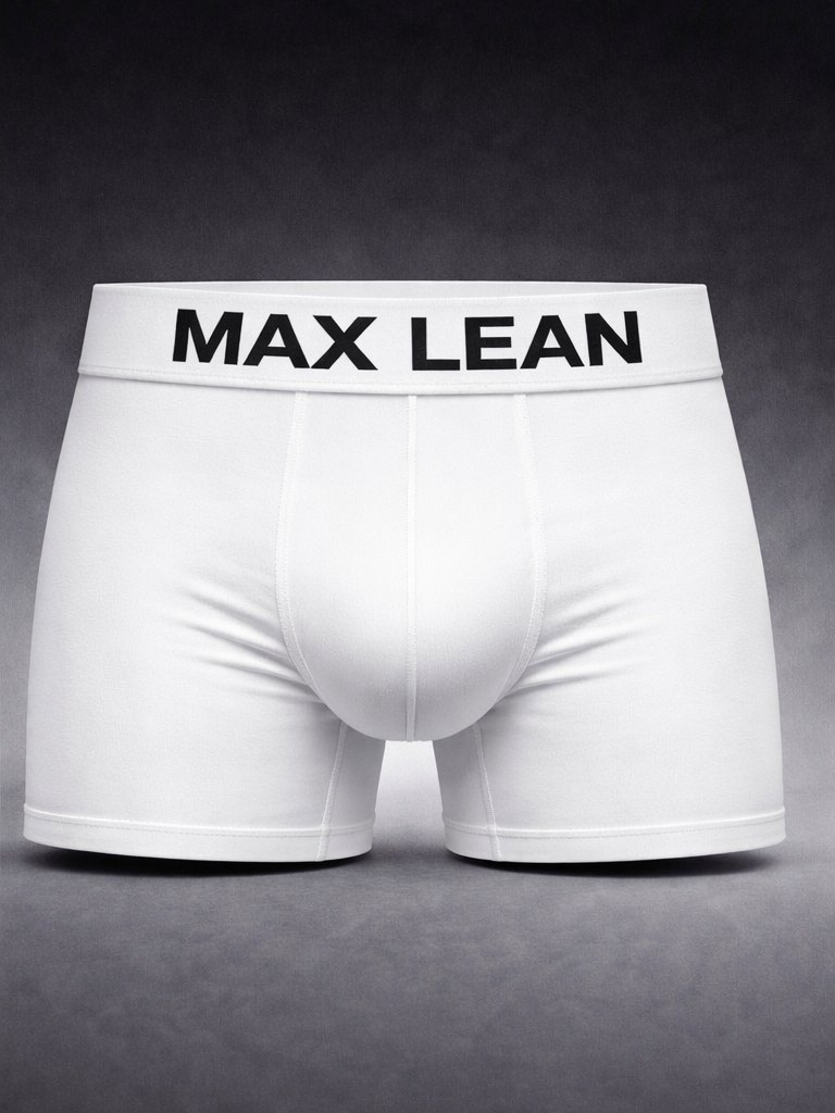 The Statement trunk in white — wide MAX LEAN waistband